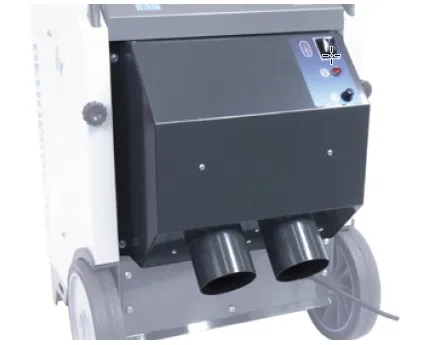 Комплект для выпуска нагретого воздуха из двух труб