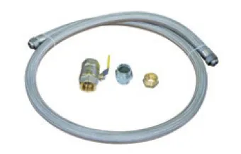 Газовый шланг среднего давления 3 метра + газовый клапан + соединители